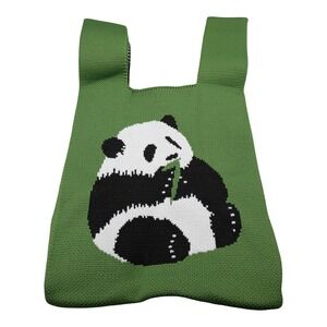 Green Panda Knit Mini Tote Bag Ministry of Education People's Republic of China